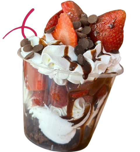 Fresas con Crema & Brownie